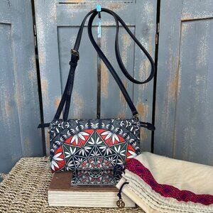 Tory Burch Kerrington Wallet Clutch Crossbody Tory Navy/Pottery NWOT